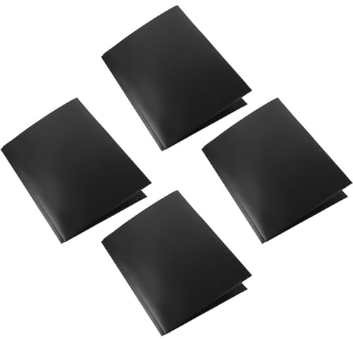 Hemobllo Pochettes Dossiers Double Compartiment Noir en Plastique Lot de 4 pour Classement et Rangement de Documents Papier au Bureau