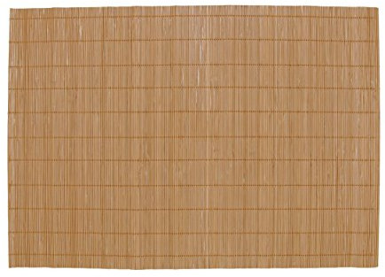 BambooMN Bamboo Placemat/Sushi Rolling Mat - 18 x 13 - Brown, 4 pcs