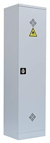 Lüllmann Umweltschrank komplett montiert grau 195x50x42cm (HxBxT) Gefahrstoffschrank Pflanzenschutzschrank Chemikalienschrank Spritzmittelspind 566240
