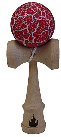 White/Red Crackle Kendama