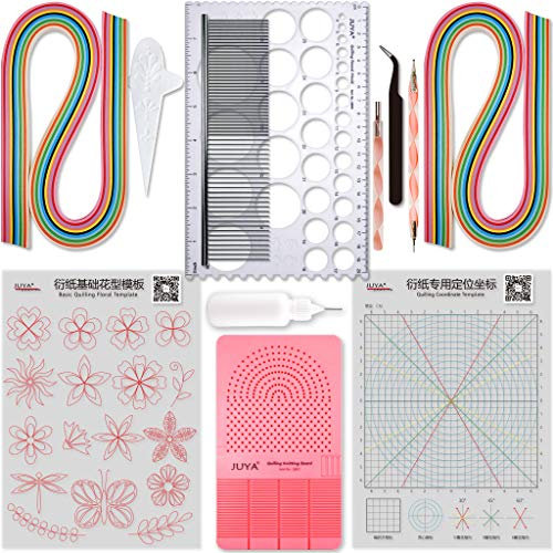 JUYA Quilling Papier und Werkzeuge Klassisches Set QK10 (Rosa, Kein Kleber)