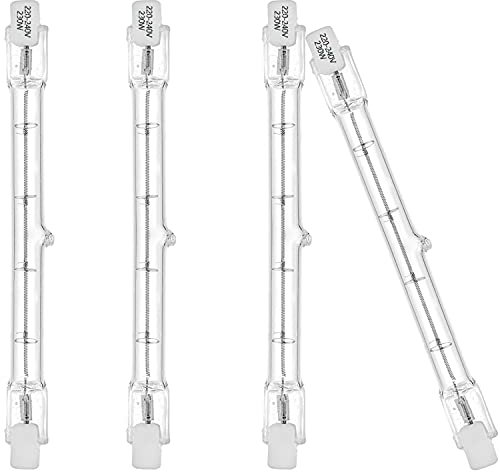 EKSAVE R7s Linear Halogen Floodlight 230W J118 Security Light Bulb 118MM 3100lm Warm White 2700K Dimmable,Pack of 4