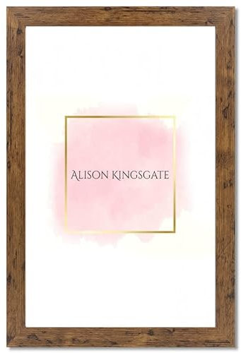 Alison Kingsgate Rustic 50x70cm Frame - 50x70cm Picture Frame - Rustic Oak Frame With Safe Perspex Front & Wall Mounting