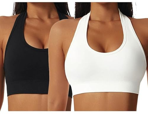 Soutien-Gorge de Sport Dos Nu Brassiere Femme sans Armature Soutien Gorge Push Up Rembourré Confort sans Couture Sexy Sports Bra pour Yoga Course Pilates