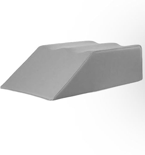 Physiofit24 - Lymphdrainagekeil (doppelt) mit Mulde 70x55x20cm Keilkissen hochlagerungskeil - CHROMGRAU