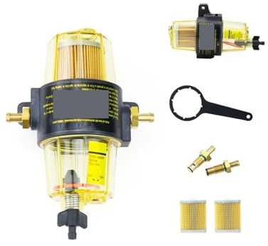 élément de filtre à essence Ensemble Séparateur D'eau Et Filtre À Carburant UF-10K Avec 2 Éléments Filtrants Supplémentaires Pour Moteur Hors-bord UF10K Pour Yacht Et Bateau Filtre à Carburant(TYPE 3)