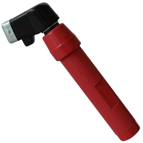Generic Twist Grip Electrode Holder 400AMP - Red, Heavy Duty Brass & Copper, Secure Clamp, Compact Size, Ideal for Arc & MMA Welding