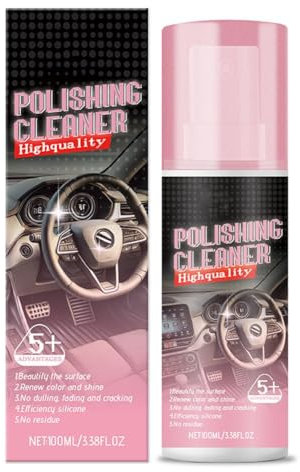 Car Interior Polishing Cleaner, 100ml Car Interior Protectant Spray, Multi Purpose Car Interior Stain Remover, Polishing Cleaner for Interior Detailing & Plastic & Rubber & Leather Cleaner