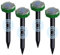 Repelente topo ultrasónico solar IP65, 4 piezas repelente de serpiente ultrasónico, repelente solar de topo, repelente para anti topo Gopher, serpiente, para control de plagas de jardín