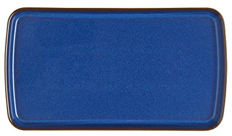 Denby Imperial Blue Rectangular Plate, Stoneware, 2-Pound