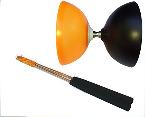 Henrys Diabolonet Diabolo Vision Free Hub schwarz-orange inkl. Alu-Handstäbe