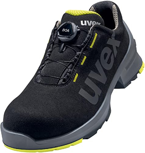 UVEX Low Shoe 65668 S2 Size 46 PU Sole W11, Zapatos de Seguridad y contra Incendios Unisex Adulto, Negro Lime, EU