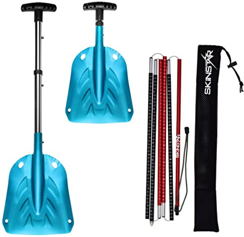 SkinStar Lawinensonde 260 oder 320cm und Schneeschaufel Klappbar Set Aluminium Leicht Kompakt Lawinenset