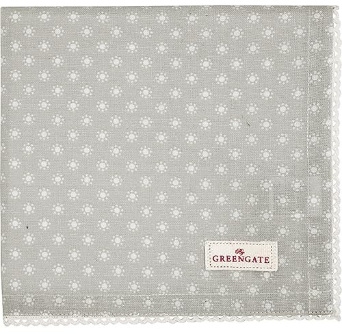 Napkin with lace Harriet Pale Grey