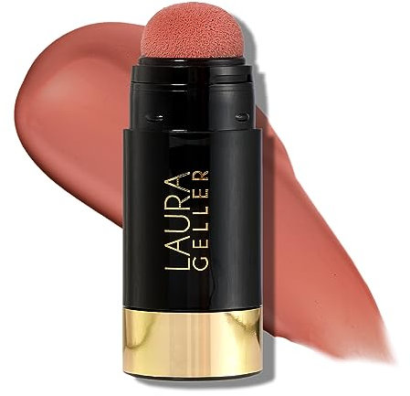 LAURA GELLER NEW YORK Serum Blush Tint (Refreshing Rose) - Hydrating, Long-Lasting Liquid Blush with Hyaluronic Acid for Plump, Rejuvenated Cheeks and a Natural Finish