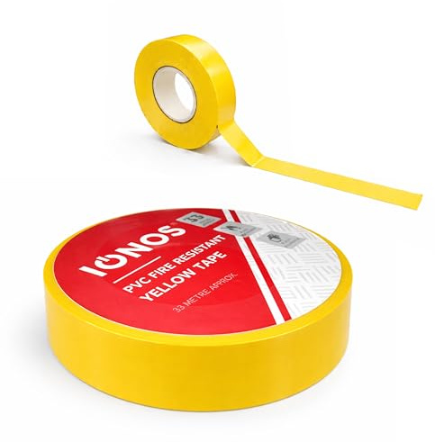 Status: IONOS Yellow PVC Tape (33 metres) / fire resistant, multisurface / IONPVCYLW1PKX12