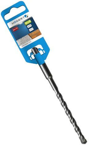 Högert Technik - Punte professionali SDS+ calcestruzzo BX4 da 10 x 460 mm | 4 taglierine, adatte per la foratura su mattoni, pietra, ceramica, cemento e cemento armato.