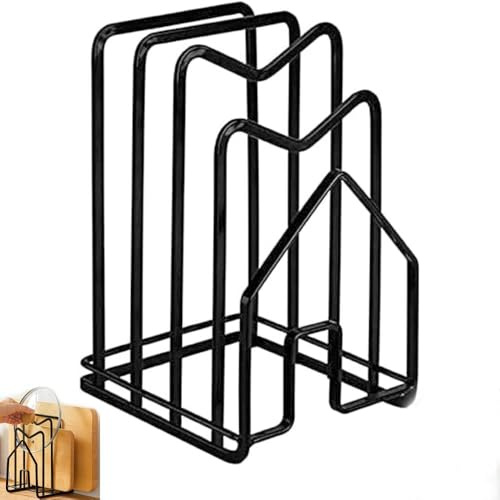 Dinhauyon Organizzatore Di Taglieri, Supporto Per Coperchio Per Vaso, Un Rack Per Taglieri Con 4 Scomparti Per La Conservazione Di Varie Forme Di Cottura Di Coperchi Pentole Pale Cucchiai e Panni