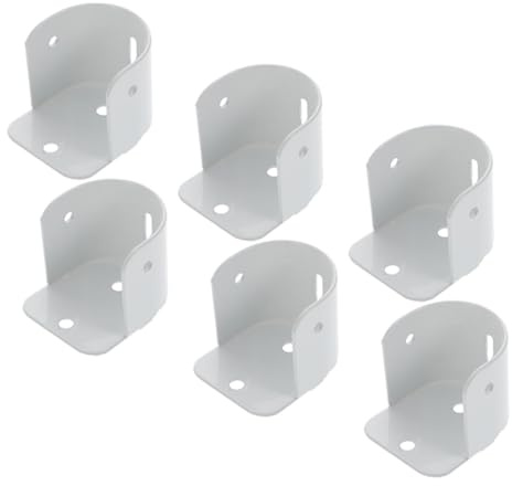 Gatuida 6 pezzi Supporti per Bastone Armadio in Ferro Stabile e Antiruggine Porta Tende e Asta Armadio Robusti per Sospensione Abiti e Asciugamani Staffe Parete Resistenti e Facili da