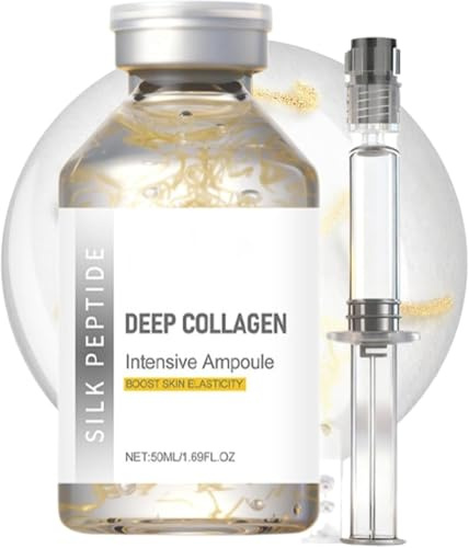 Korean Anti-Aging Ampoule Serum for Women, Deep Collagen Peptide Facial Ampoule,with Silk Peptide & Collagen,Lightweight Anti-Aging Facial Essence for Soft