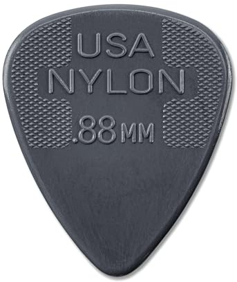 Jim Dunlop 44P.88 Plettri in Nylon Standard, Spessore da 0.88 mm, 12 Pezzi, Dark Grey