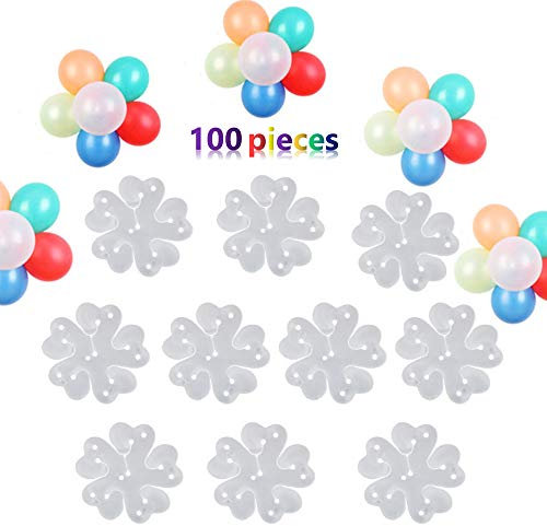 Nuluxi Luftballon Clips Luftballon Klemmen Blumen Form Ballon Clip Kleine Luftballon Clips Luftballons Zubehör Ballonverschlüsse für Verschluß Verbinder Ballon und Ballonkette Bogen Girlande Streifen