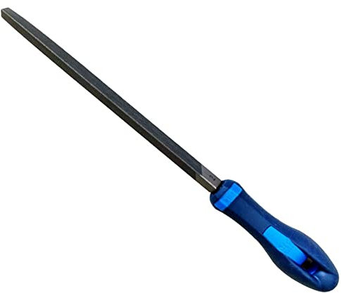 oUyOo Metallfeile Dreikantfeile Schnittfeile Aus Kohlenstoffstahl, Handfeile Mit Griff Geeignet Für Holz, Metall, Schärfen Usw,10 inch