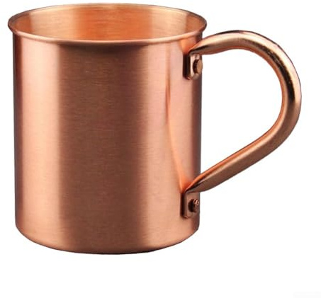 Zilimontt 450ML Pure Copper Mug Mug,Moscow Mule Cup Cocktail Mug,For Cocktail Coffee Beer Milk Camping Drinking Glasses