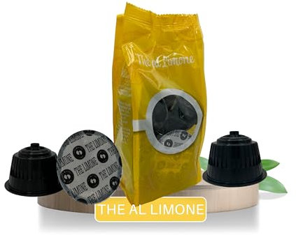 Caffè Iuliano The al Limone - 32 Capsule di Tè al Limone, Compatibili con Macchine Nescafè* Dolce Gusto*