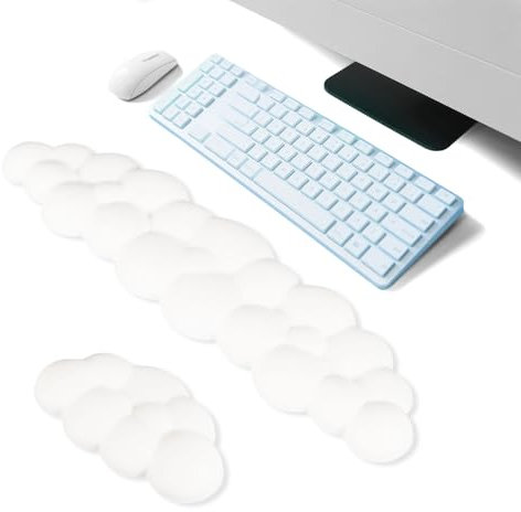 LUOJINYI Wolke Handauflage Tastatur, Handballenauflage Tastatur, Ergonomisches Wolke handballenauflage maus Mit Pu Leder Memory Schaum,tastatur handauflage Für Pc/Gaming/Handpolster/Computer