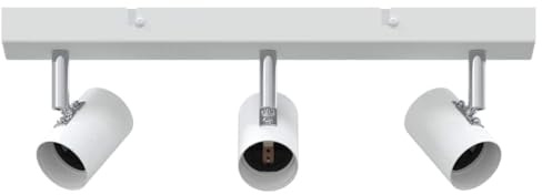 vidaXL Takspot 3-vägs justerbar vit E27 dimbar inomhusbelysning för vardagsrum. Modern design, enkel att installera, perfekt för hemmakontoret och som mysig belysning i sovrummet.