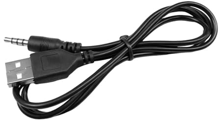 Cable Jack 3.5 mm a USB, Cable AUX a USB Macho, Adaptador Carga USB2.0 para Auriculares Bluetooth MP3 MP4 Dispositivo Recargable, Cable Alimentación Universal 1m Duradero para Coche, Hogar y Oficina