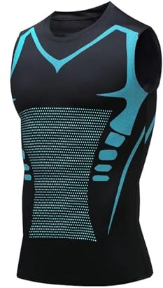 HOMKISCN Nelyora Camiseta Reductora Hombre | Shaping Men's Underhemd, Bauchweg Men, Por fin, un día en el que no piensas en tu barriga (Negro, M)