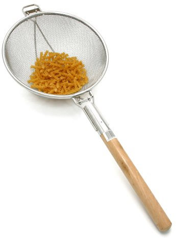 GRÄWE Großküchensieb, Passiersieb Ø 30 cm, Edelstahl, sehr Feinmaschig, mit doppeltem Netz, starker Holzgriff