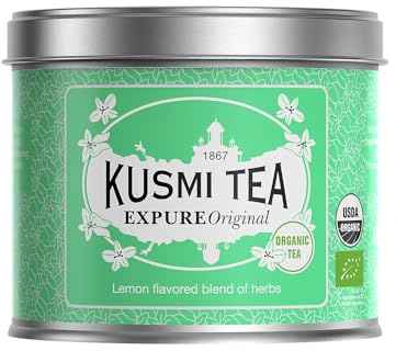 Kusmi Tea - Expure Original - Bio-Mischung aus Grüner Tee, Mate und Zitrone - Heiß oder als Eistee genießen - Loser Tee - 100 g Metalldose - Menge für etwa 50 Tassen