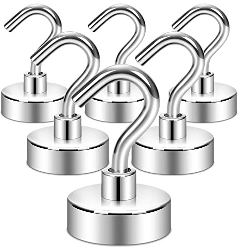 Neosmuk Ganci magnetici 15 kg + Cruise Essentials gancio lavorato a CNC, ideale per griglia, asciugamani, cucina, porta chiavi, casa, ufficio, frigorifero, barbecue, da appendere in interni