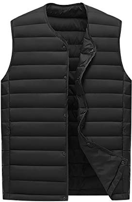 Doudoune sans Manche Homme Veste sans Manches Hommes Gilet Matelassé sans Manche Homme Hiver Gilet Matelasse Duvet Blouson sans Manches Manteau sans Manche Gilet Rembourré Grande Taille Chaude Sport