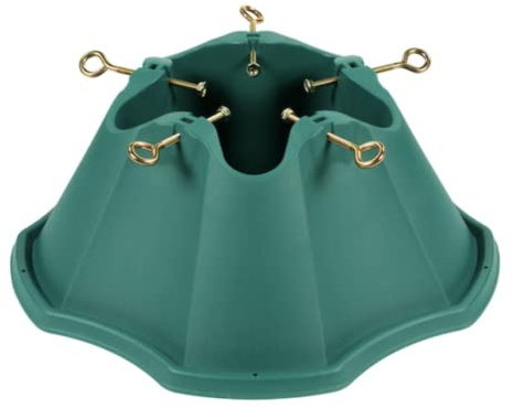 Rocky Mountain Goods Christmas Tree Stand for Live Tree with Water - Up to 8 Foot Tree - 5 Secure Eye Bolts - Steel Spike for Stability - Easy Watering for 2 Gallons - Install Real Tree in Minutes