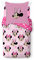 Disney Minnie Hearts & Love 100% Baumwolle 3-teiliges Bettwäsche-Set 135x200cm Einzelbettgröße - Bettbezug + Spannbettlaken 90x200 cm + Kissenbezug 80x80 cm
