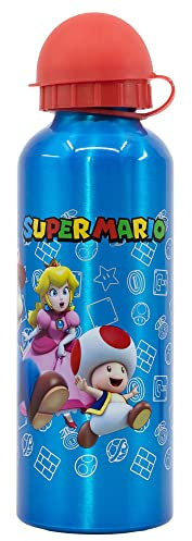 Stor BOUTEILLE EN ALUMINIUM POUR ENFANTS DE 530 ML | SUPER MARIO, Bleu