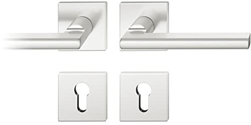 FSB Drückergarnitur 12 1035 ASL auf Rosette eckig PZ, Edelstahl matt