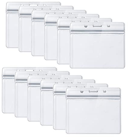 Fezf 12 Stück Kartenhüllen, Transparente Wasserdicht Ausweiskarte Schutzhülle,Ausweishülle