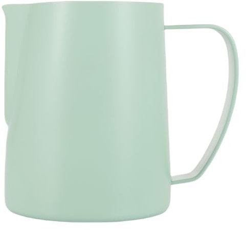 Dianoo Milk Frothing Pitcher, 600ml Stainless Steel Espresso Steaming Pitcher, Milk Frother Cup For Coffee Cappuccino With Measurement Scale, Green
