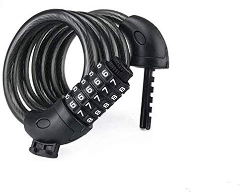FHPEWXDG Lucchetto a Catena, Lucchetto per Bicicletta, Lucchetto a Combinazione a Cinque cifre, Lucchetto in Filo d'Acciaio per Bicicletta, Lucchetto Anti-Taglio per Bici, Verde