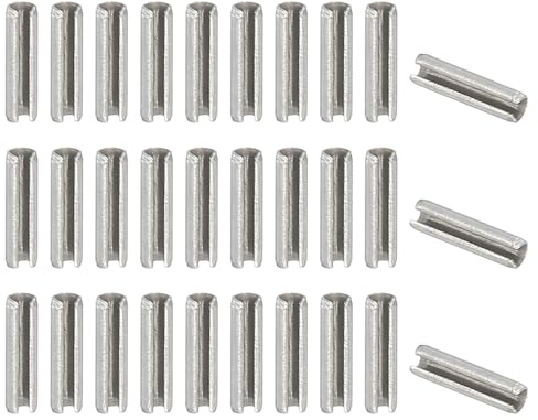 PATIKIL Slotted Spring Pin 5/64 x 5/16 (2.2mm x 8mm) Silver 50 Pcs | 304 Stainless Steel, Split Roll Pins, Spring Dowel, for Home Improvement Automotive Machine Repair