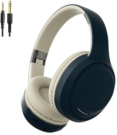 Anluomania Auriculares Inalámbricos Bluetooth Plegables, Cascos Inalámbricos Bluetooth 5.3, Auriculares Bluetooth Diadema Estéreo HiFi con Micrófono, cómodos, Estilo Diadema