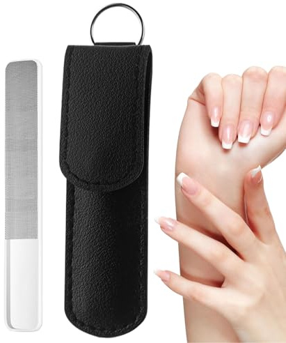 Liten glasnagelfil Liten, Skonsam, Återanvändbar, Dubbelsidig Glasfil | Portabel Nagelfil för Fingrar Spa Resa Camping Pedikyr Manikyr Spa Resa Camping Pedikyr
