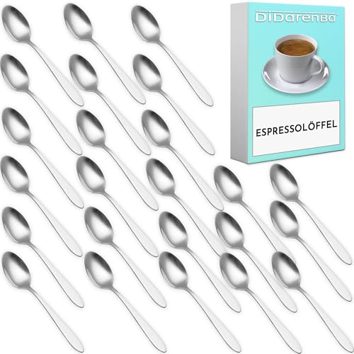 Cucharillas cafe pequeñas de acero inoxidable 12 cm – Resistentes y aptas para lavavajillas – Ideales para café expreso y sobremesa – Uso hogar y hostelería (24 Uds)