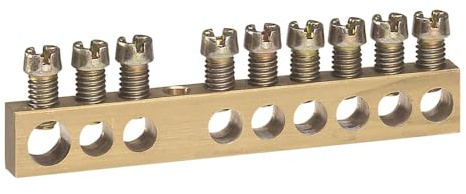 Legrand 004803 Bornier de Répartition nu à Visser, 1 Connexion, 6mm² à 25mm², Longueur 73mm, Or