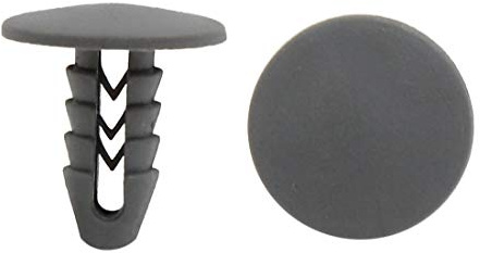 sourcing map Rivet Plastique Gris 8mm 50pcs Pour Glissière Porte Voiture